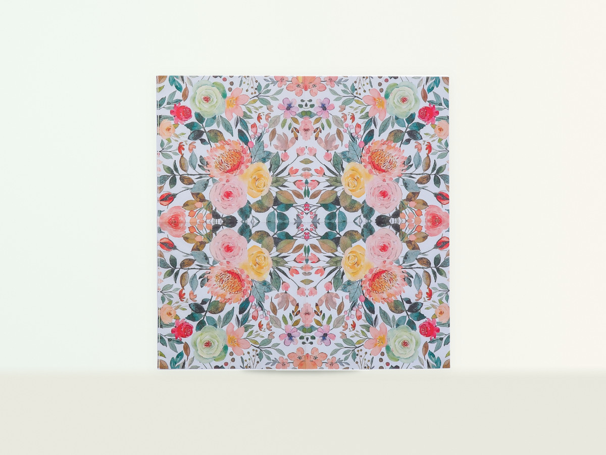 Floral Paper Napkins on a soft stone backdrop